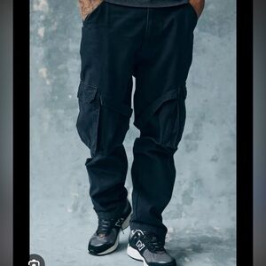 Men's Black Cargo Pants urban outfitters standard cloth